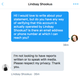 Illustration for article titled Am I DMing With Lindsay Shookus or Nah?